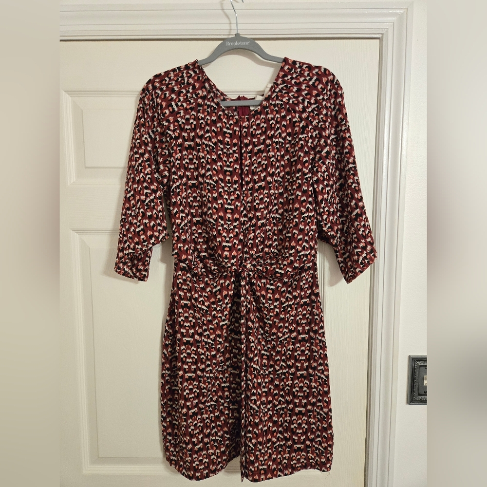 Hiatus blouson red, White And Black  dress Tie waist size large